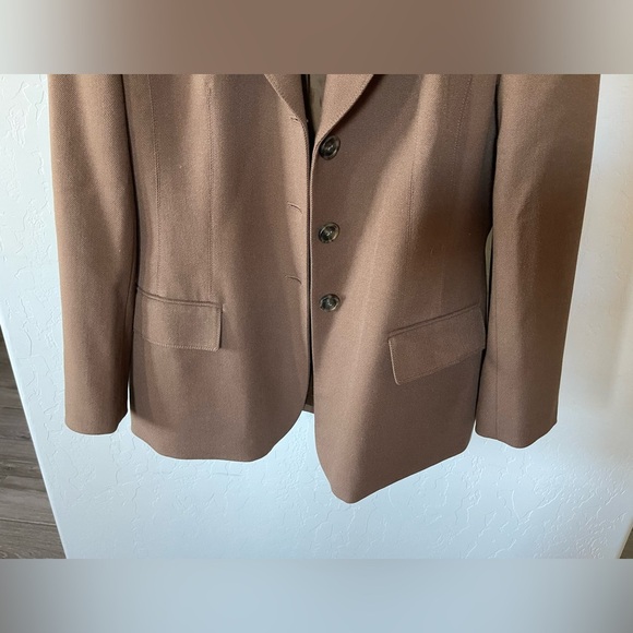 Kasper|Chocolate Brown Boyfriend Blazer, Structured Fit•••Business Casual - Picture 4 of 11